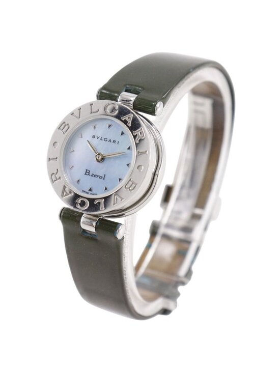 Bvlgari Stainless Steel Quartz Analog Display Blue Shell Dial Watch main image 9